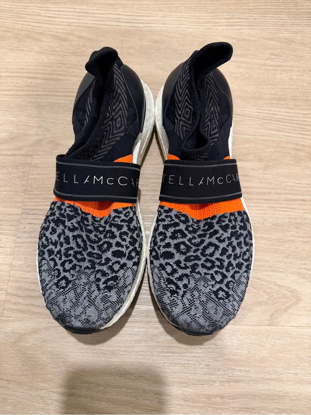 Stella McCartney Kids Black, Gray & Orange Knit Slip-On Sneakers